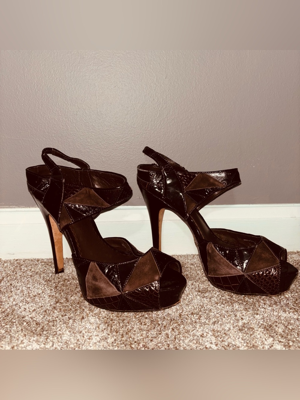 Bebe Patchwork stilettos